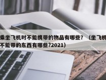 乘坐飞机时不能携带的物品有哪些？（坐飞机不能带的东西有哪些?2021）