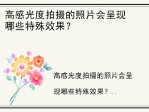 高感光度拍摄的照片会呈现哪些特殊效果？