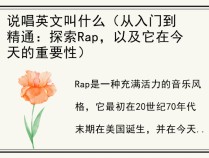 说唱英文叫什么（从入门到精通：探索Rap，以及它在今天的重要性）