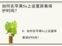 如何在苹果5s上设置屏幕保护时间？