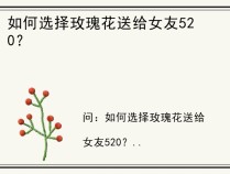 如何选择玫瑰花送给女友520？