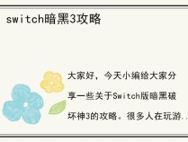 switch暗黑3攻略