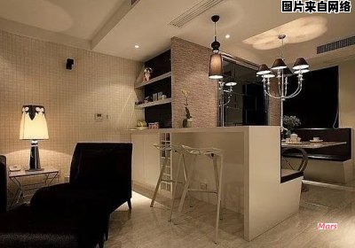 江苏家庭吧台装饰的电视墙设计
