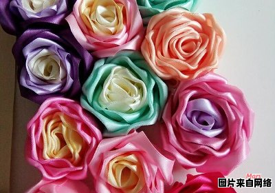 用缎带巧手编织绚丽玫瑰花